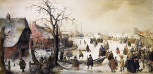Téli jelenet a csatornán